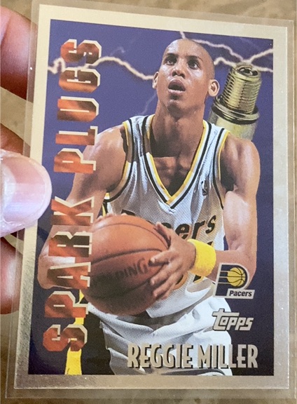 1995-96 Topps Spark Plugs #SP3 Reggie Miller — front
