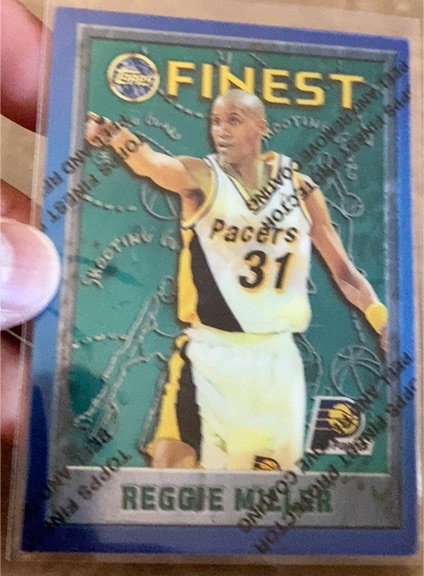 1995-96 Topps Finest #31 Reggie Miller — front