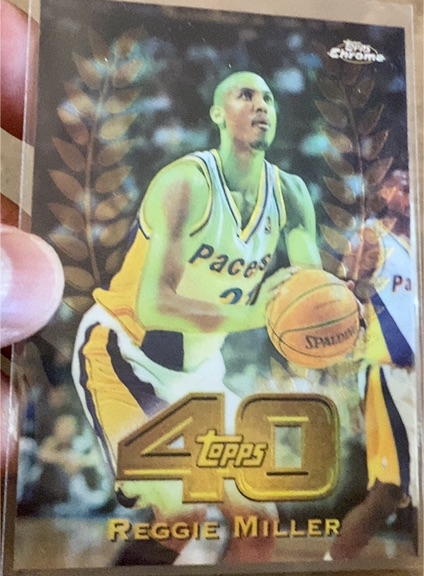 1997-98 Topps Chrome Topps 40 #T40-8 Reggie Miller — front