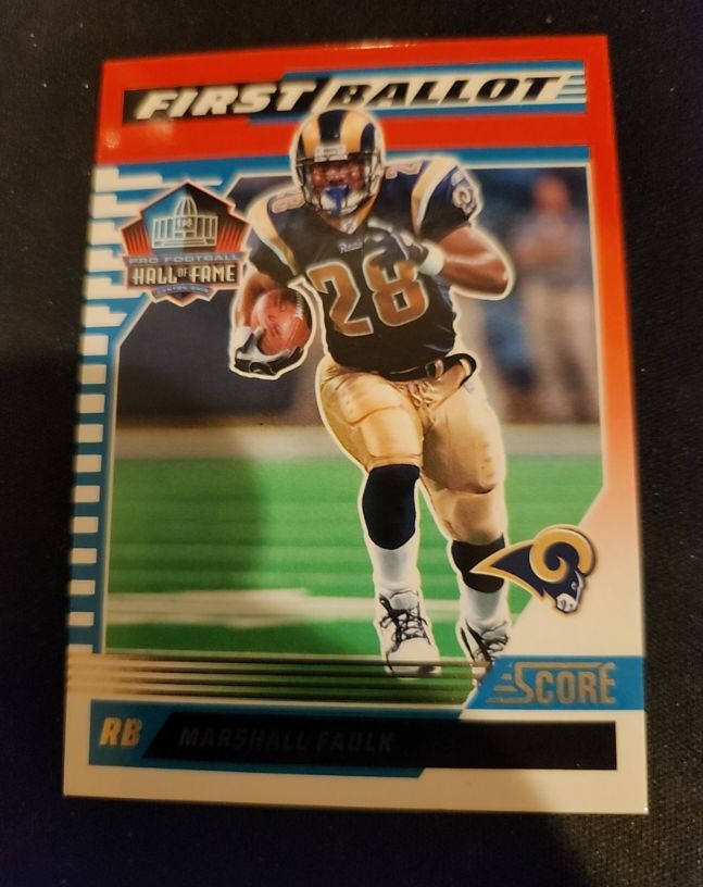 2025 Score First Ballot #5 Marshall Faulk — front