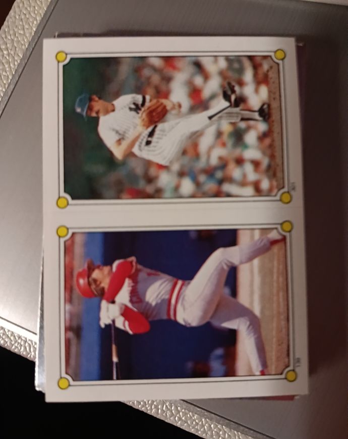 1987 Topps Stickers #139 Pete Rose / Ron Guidry — front