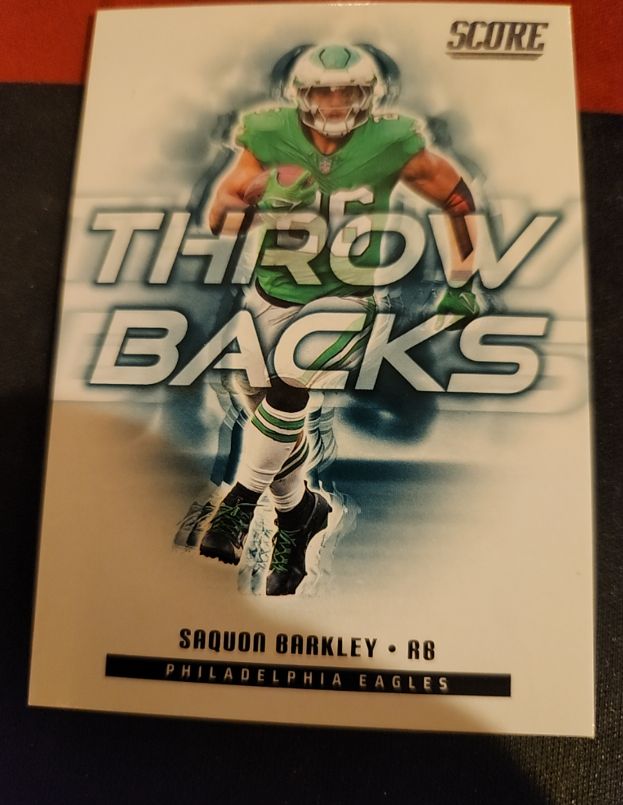 2025 Panini Score Throw Backs #1 Saquon Barkley — front