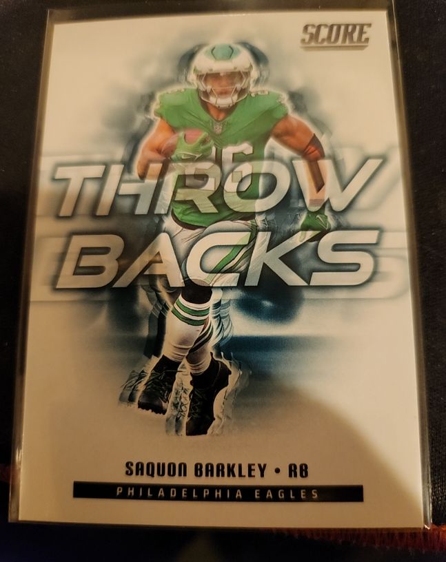 2025 Panini Score Throwbacks #1 Saquon Barkley — front