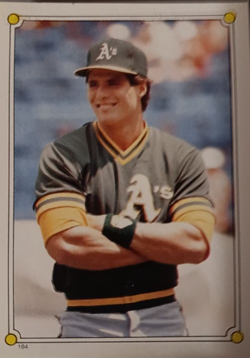 1987 Topps Stickers #164 Jose Canseco Oakland Athletics — front