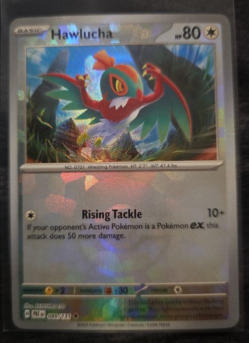 2025 Pokémon Prismatic Evolutions #089 Hawlucha — front