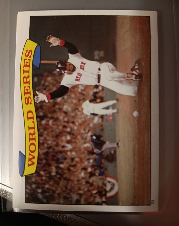 1987 Topps Stickers #23 1986 World Series Boston Red Sox Dave Henderson — front