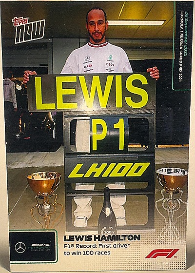 2021 Topps Now Formula 1 #55 Lewis Hamilton — front