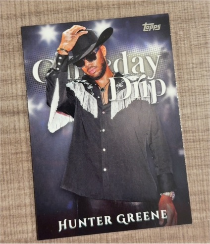 2025 Topps Series 1 Celebration Gameday Drip #GD-16 Hunter Greene — front