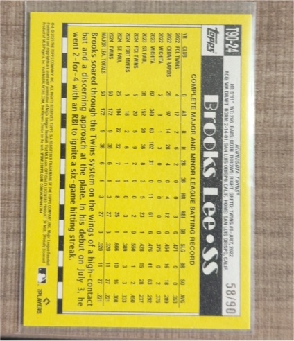 1990 Topps #199 Brooks Lee SS — front
