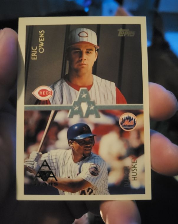1996 Topps #104 Eric Owens / Butch Huskey — front