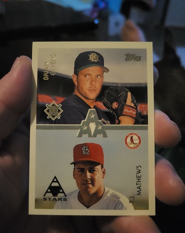 1996 Topps #102 Brian Givens/T.J. Mathews — front