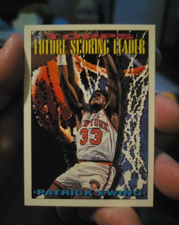 1993-94 Topps #390 Patrick Ewing Future Scoring Leader — front