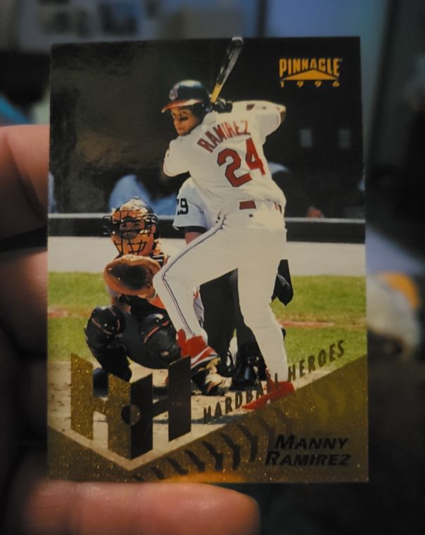 1996 Pinnacle #278 Manny Ramirez Hardball Heroes — front