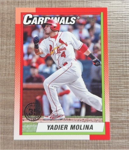 2025 Topps Series 1 #T90-5 Yadier Molina 1990 35th Anniversary St. Louis Cardinals — front