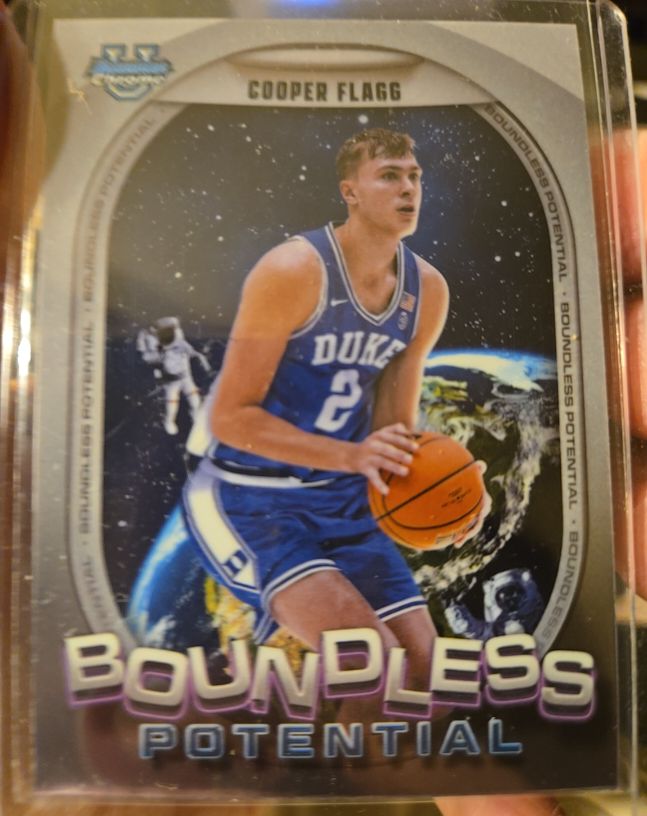 2024-25 Bowman University Chrome #BP-3 Cooper Flagg Boundless Potential — front