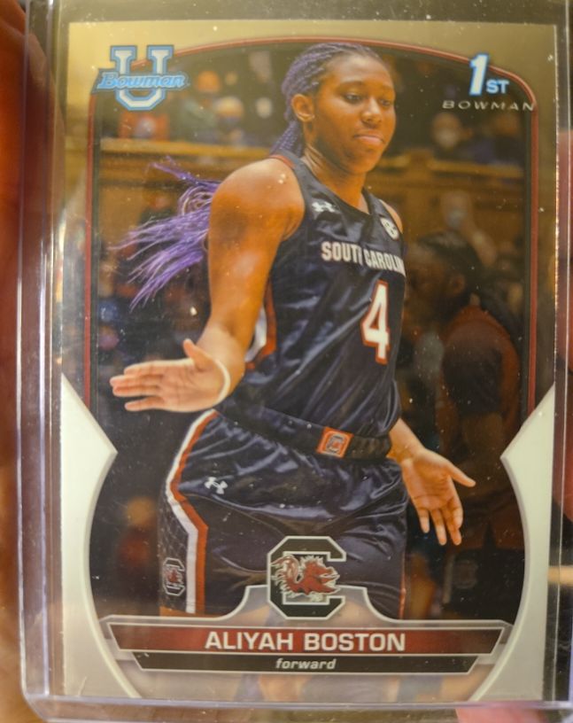 2022-23 Bowman University Chrome #5 Aliyah Boston — front