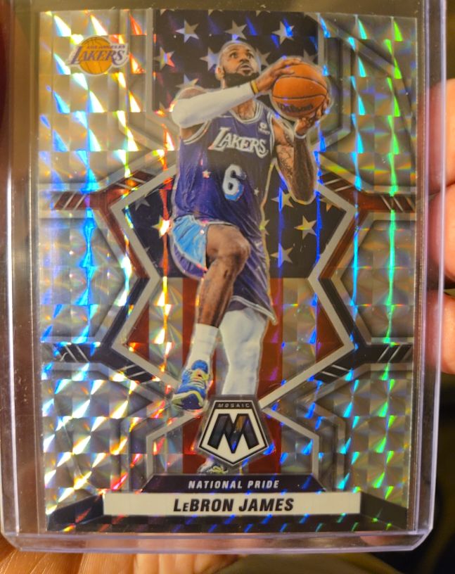2021-22 Panini Mosaic National Pride #246 LeBron James — front