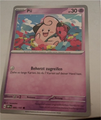 2023 Pokémon Obsidian Flames #080 Pii — front