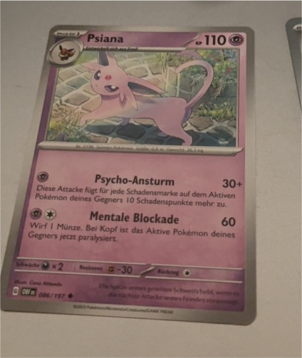 2023 Pokémon Obsidian Flames #086 Espeon — front