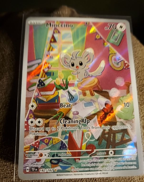 2024 Pokemon SV05: Temporal Forces #182 Minccino Illustration Rare — front