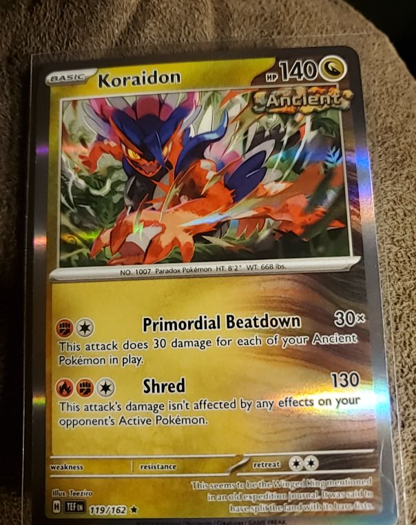 2023 Pokémon Temporal Forces #119 Koraidon — front