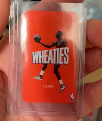1985 Wheaties Basketball Card — front