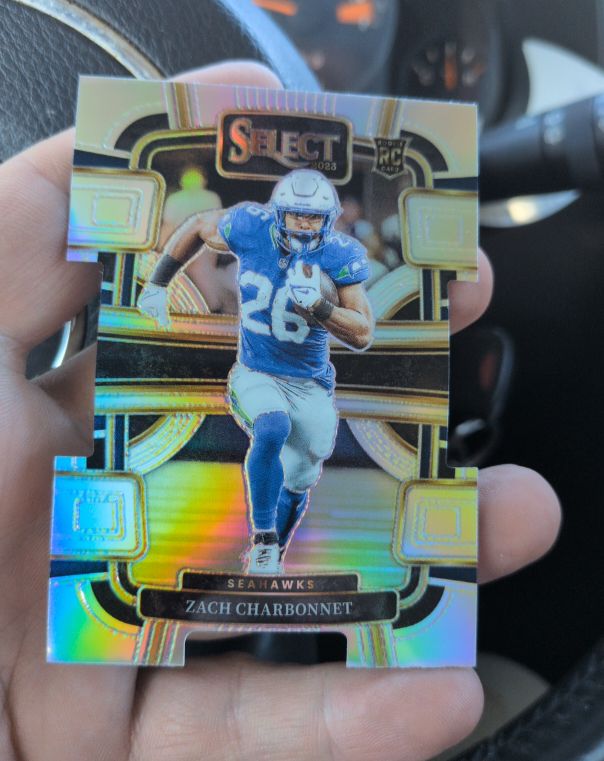 2023 Panini Select - Concourse Silver Prizm #86 Zach Charbonnet (RC) — front