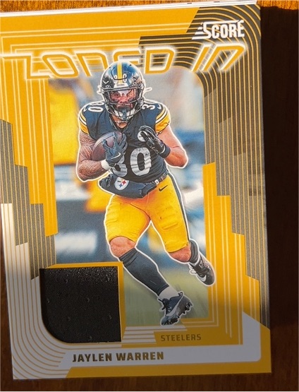 2025 Panini Score Zoned In #ZON-JWR Jaylen Warren — front