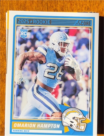 2025 Panini Score #37 Omarion Hampton — front