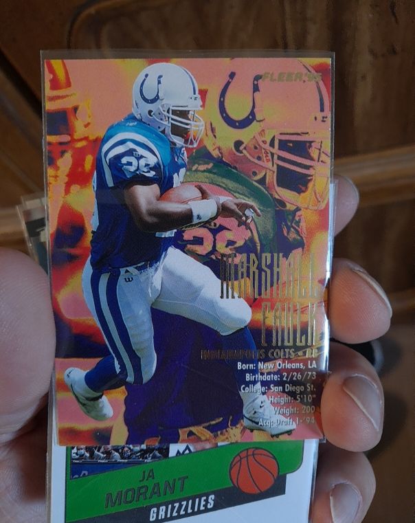 1995 Fleer #163 Marshall Faulk — front