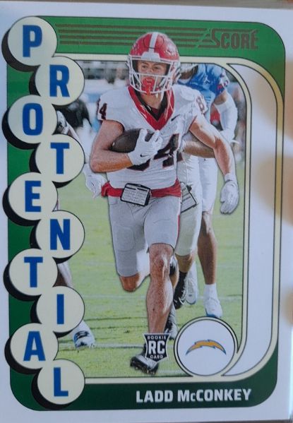 2024 Score #1 Ladd McConkey Protential — front