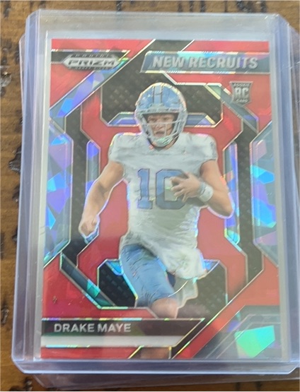 2024 Panini Prizm Draft Picks New Recruits Red Ice Prizm #NR-DME Drake Maye — front