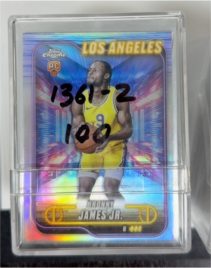 2024 Topps Chrome Bronny James Jr. Rookie Card — front