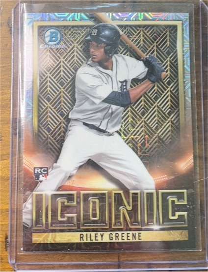 2023 Bowman Chrome #BI-22 Riley Greene Bowman Iconic — front