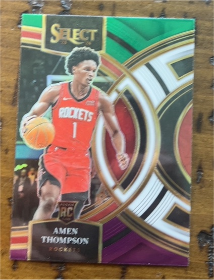 2023-24 Panini Select #122 Amen Thompson Rookie Premier Level — front