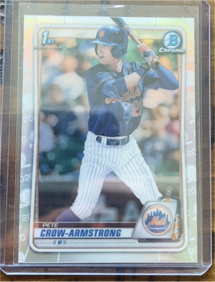 2020 Bowman Chrome Draft #BD-72 Pete Crow-Armstrong — front