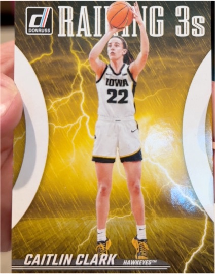 2024 Panini Donruss Caitlin Clark Collection Raining 3s #R1 Caitlin Clark — front