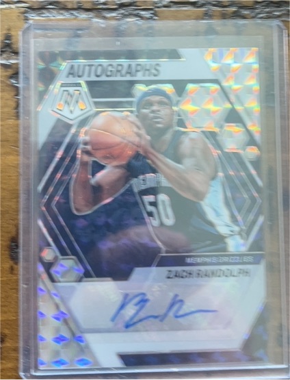 2022-23 Panini Mosaic Autographs Mosaic #AM-ZAC Zach Randolph — front