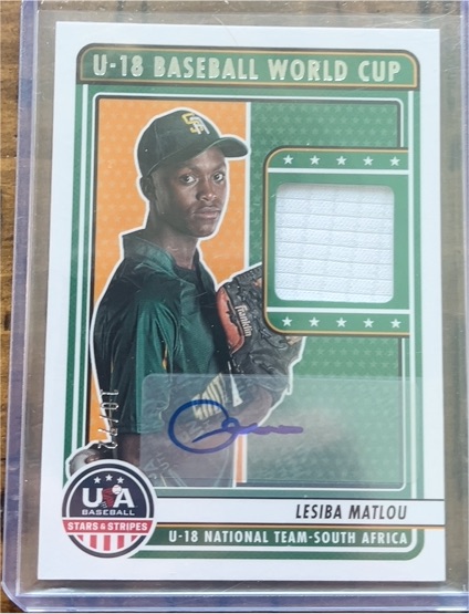 2023 Panini Stars & Stripes U-18 Baseball World Cup #U18-LM Lesiba Matlou — front