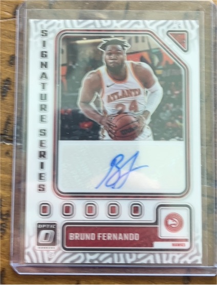 2023-24 Donruss Optic #SS-BRO Bruno Fernando Signature Series Auto — front