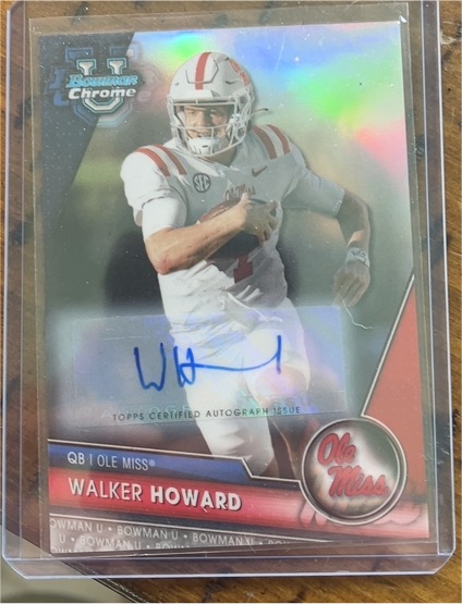 2023 Bowman Chrome University #78 Walker Howard — front