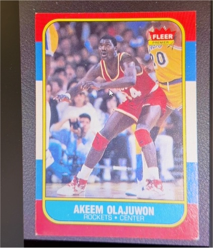 1986 Fleer #131 Akeem Olajuwon — front