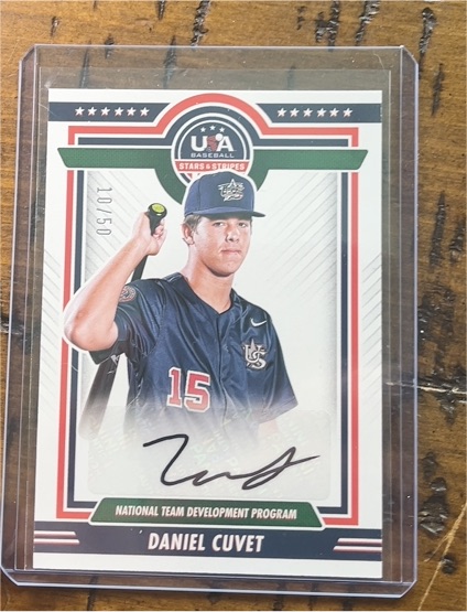 2022 Panini USA Baseball Stars & Stripes #10 Daniel Cuvet — front