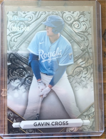 2023 Bowman Sterling Prospects Sterling Silver Refractor #BSP-74 Gavin Cross — front