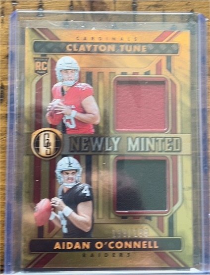 2023 Panini Gold Standard Newly Minted #NMD-10 Clayton Tune & Aidan O'Connell — front