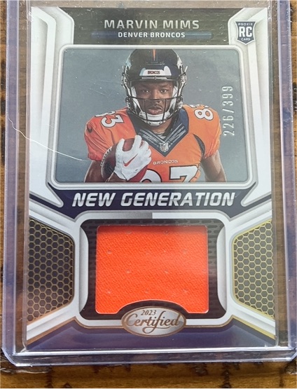 2023 Panini Certified New Generation #Marvin Mims — front