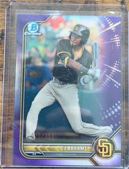 2022 Bowman Chrome Sapphire #BCP-9 CJ Abrams — front