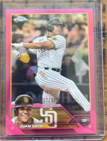 2023 Topps Chrome Pink Refractor #100 Juan Soto — front