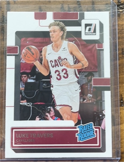 2022-23 Donruss #248 Luke Travers Rated Rookie — front