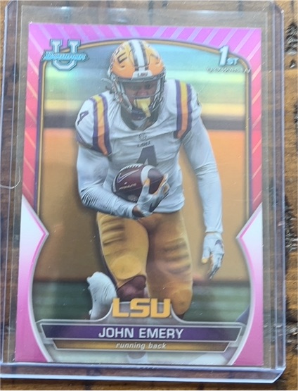 2022 Bowman University Chrome #67 John Emery — front
